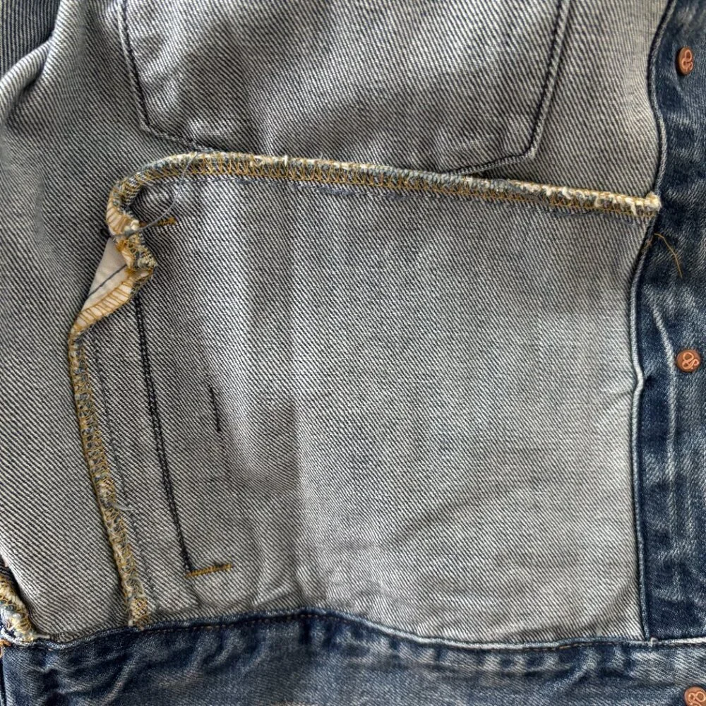 NWT! Scotch & Soda Cropped Bomber Jean Jacket - XL - Picture 5 of 8